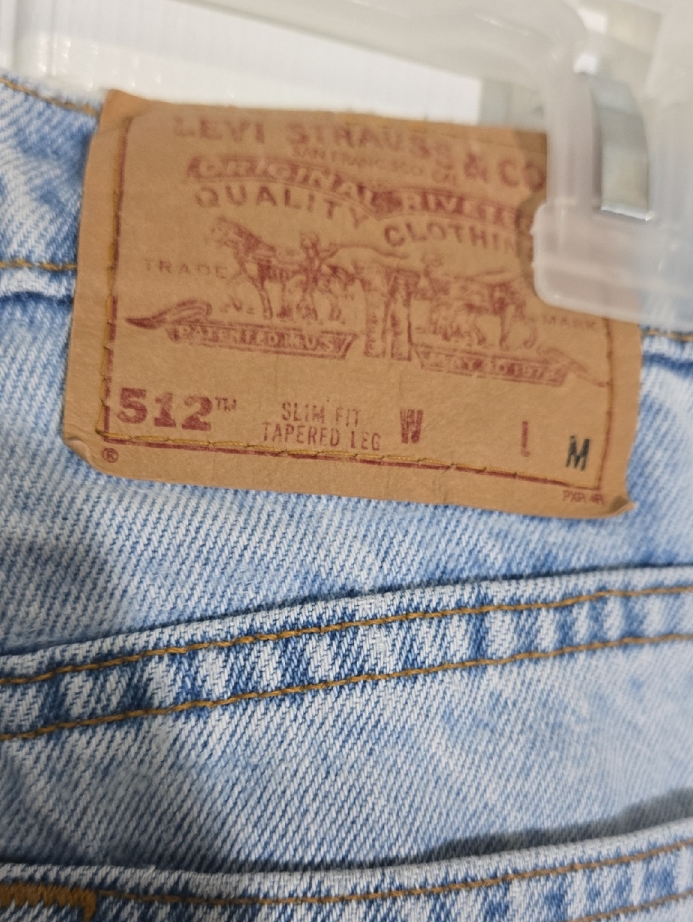 Levi's Light Blue 512 Slim Fit Tapered Vintage 90s Jeans - Picture 3 of 11